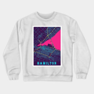 Hamilton Neon City Map Crewneck Sweatshirt
